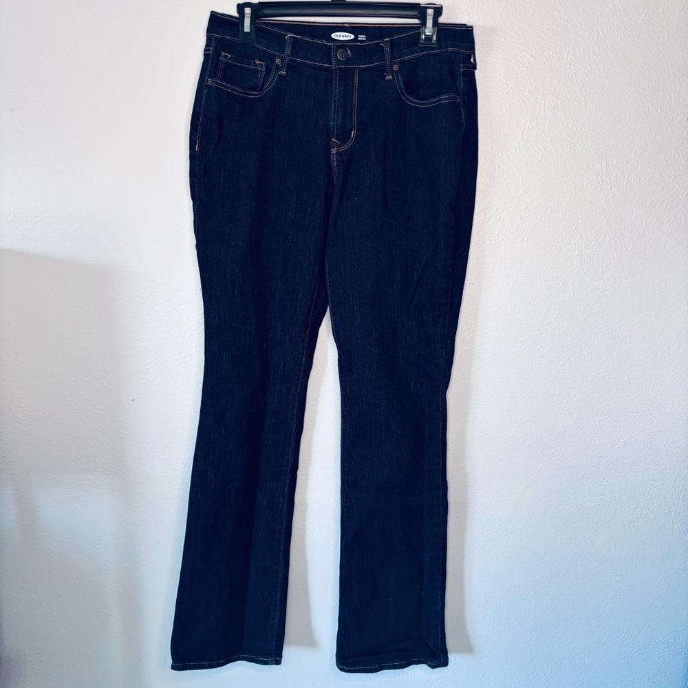 Old Navy Dark Blue Women's Curvy Boot Cut Jeans